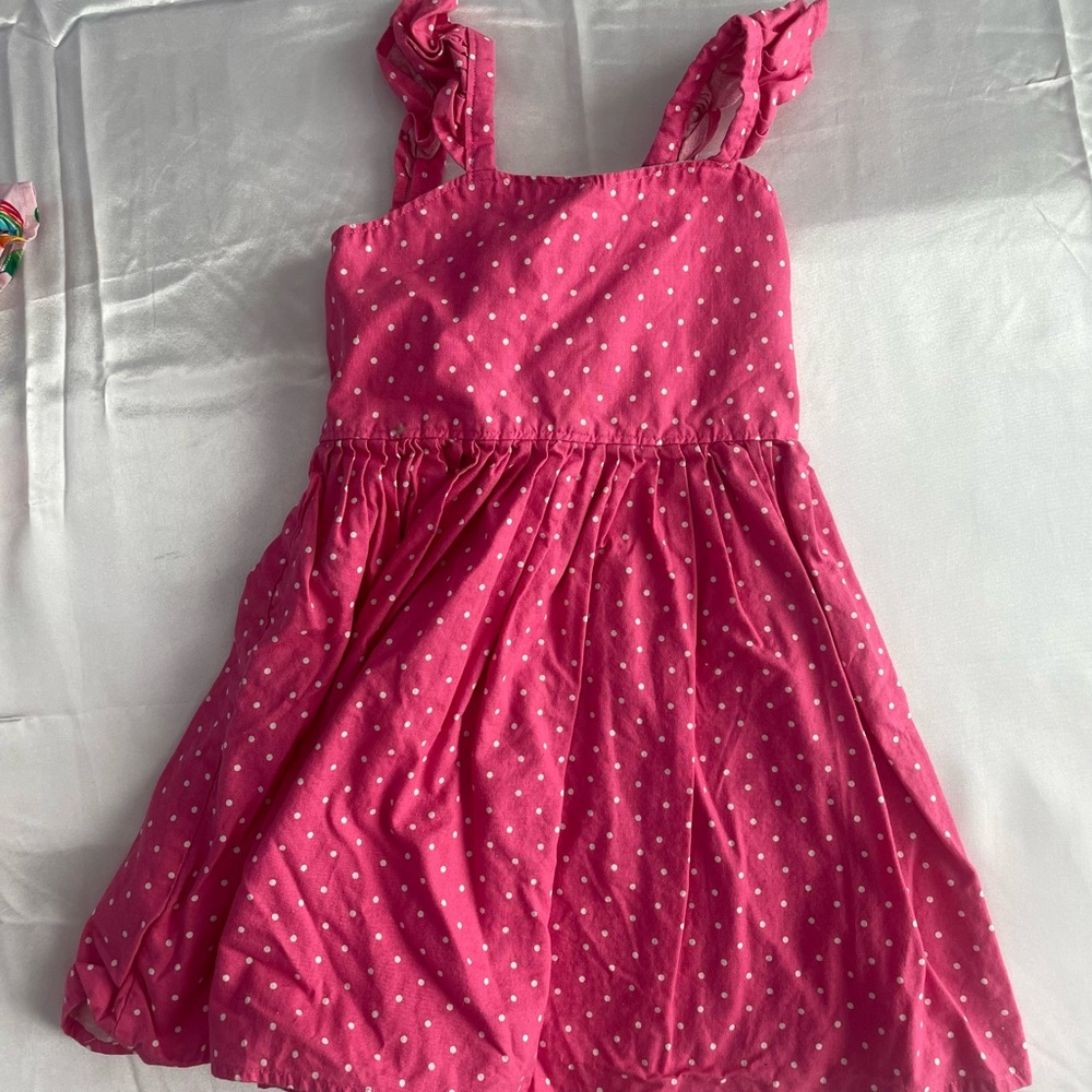 Charming Pink Polka Dot Kids Dress